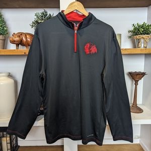 NHL x Majestic Black Thermabase Large Long Sleeve Running Shirt Size Large